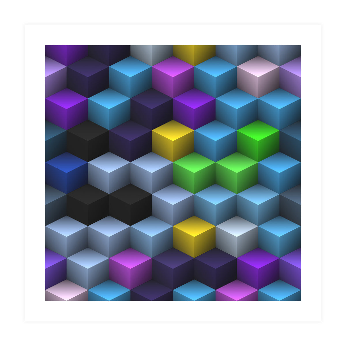 Isometric Cubes (Print Only)