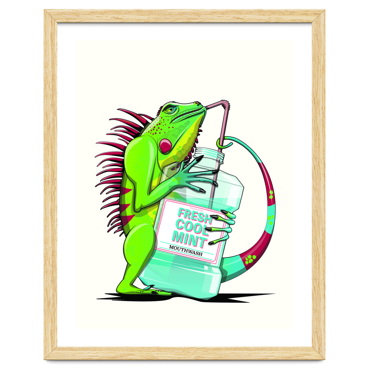 Iguana using Mouthwash, Funny bathroom humour