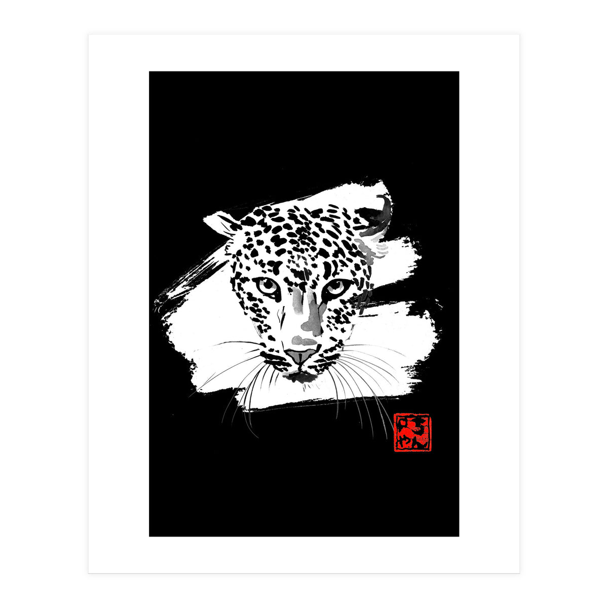 Leopard in white (Print Only)