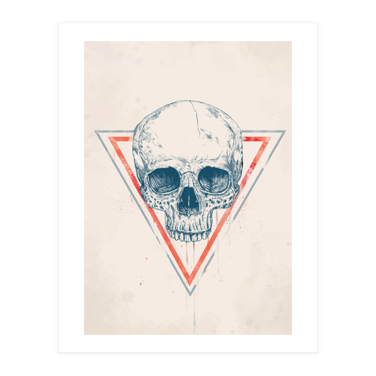 Skull In Triangles Ii (Print Only)
