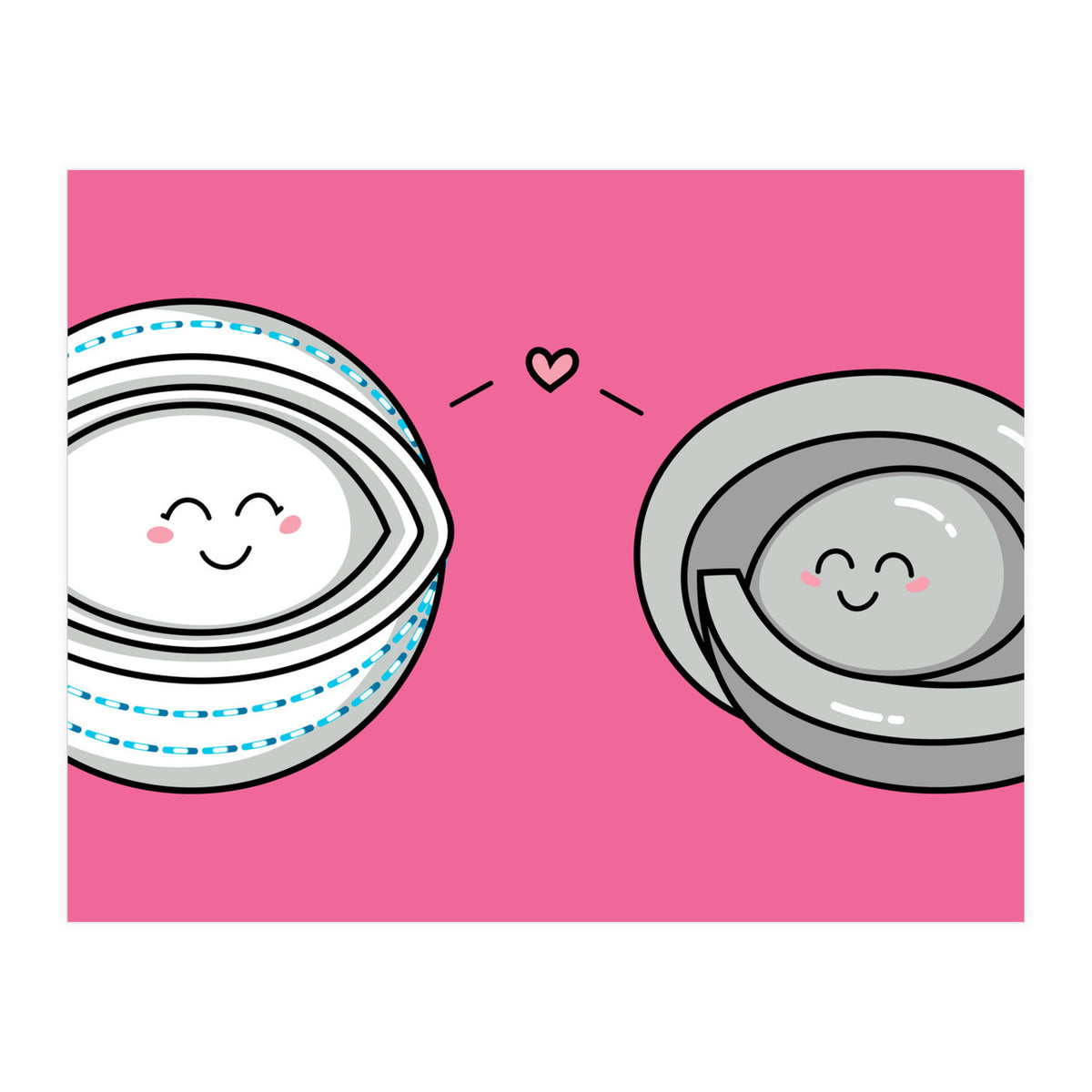 Kawaii Cute Timeless Mothership and Lifeboat Time Machines (Print Only)