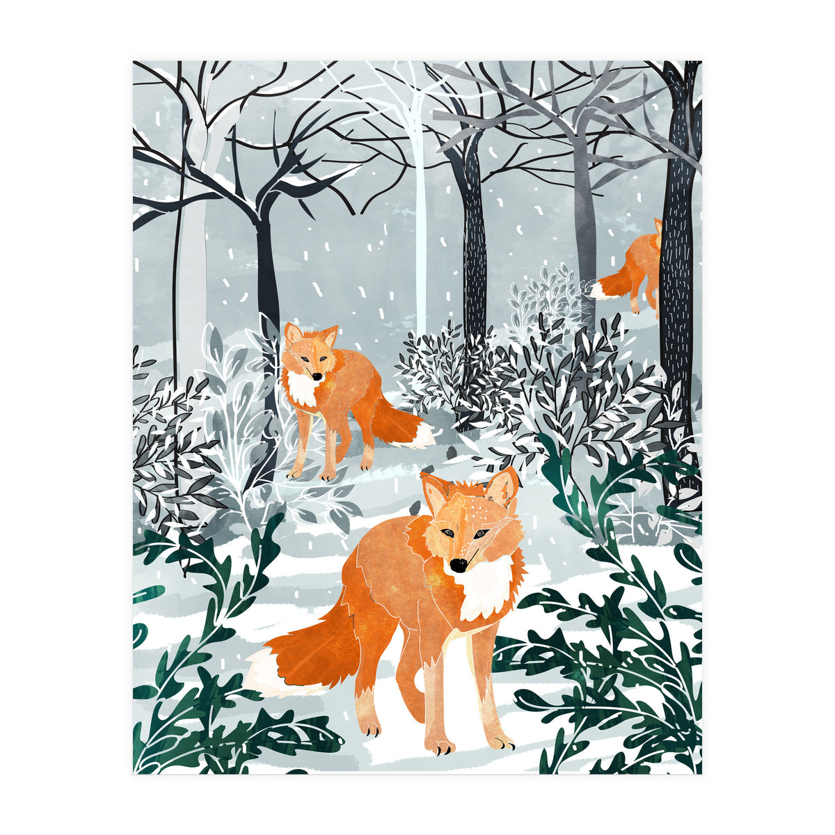 Fox Snow Walk (Print Only)
