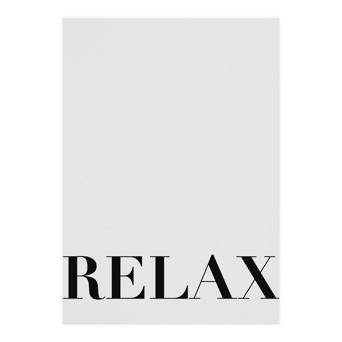 Relax White (Print Only)