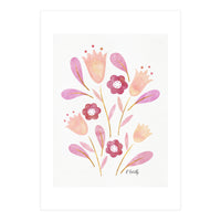 Watercolour Tulips | Pink (Print Only)