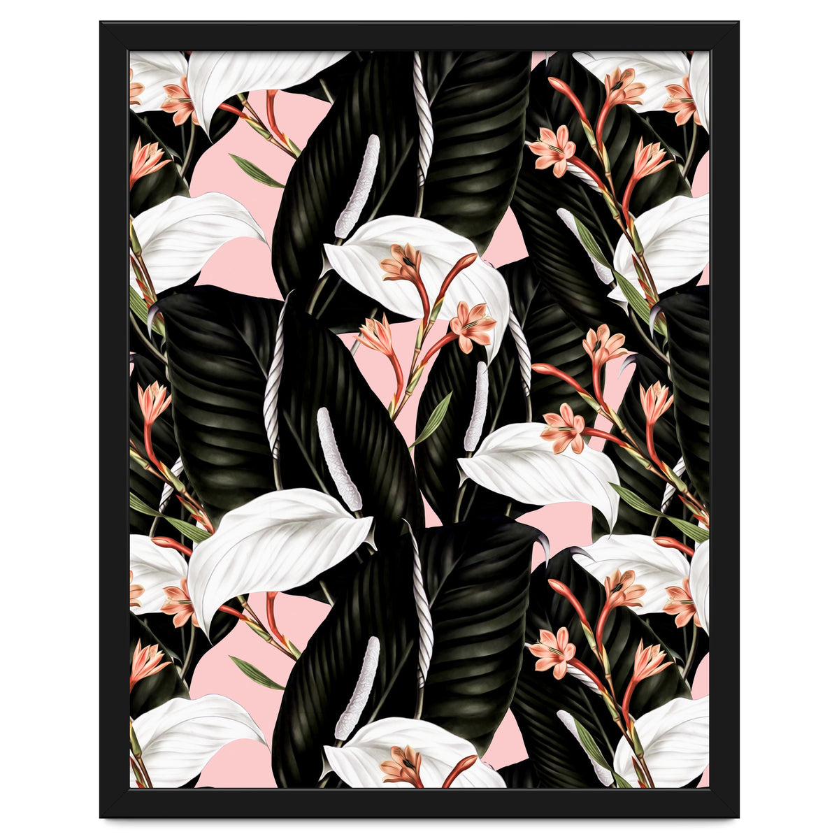 Flowery exotic botanical pink