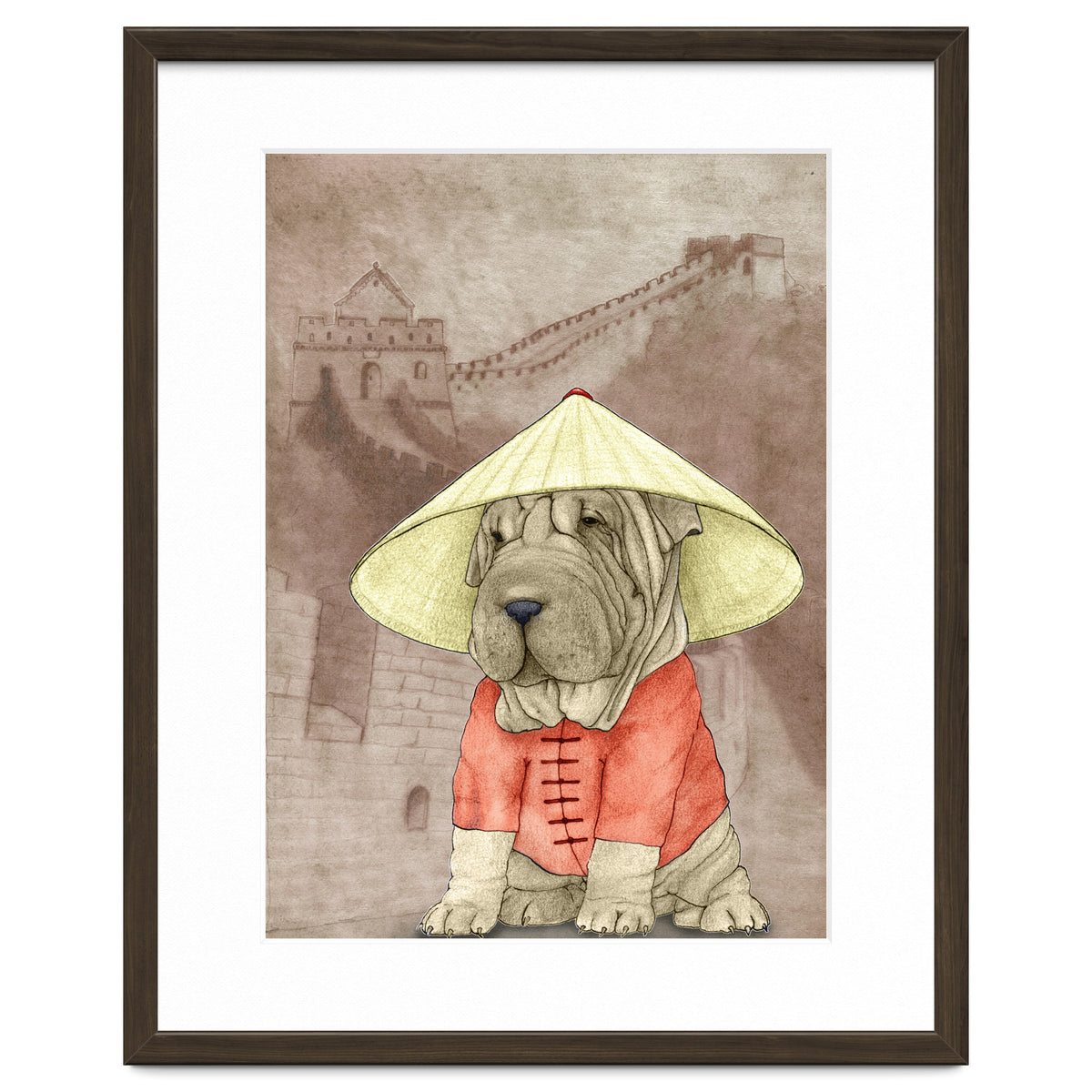 Sharpei With The Great Wall