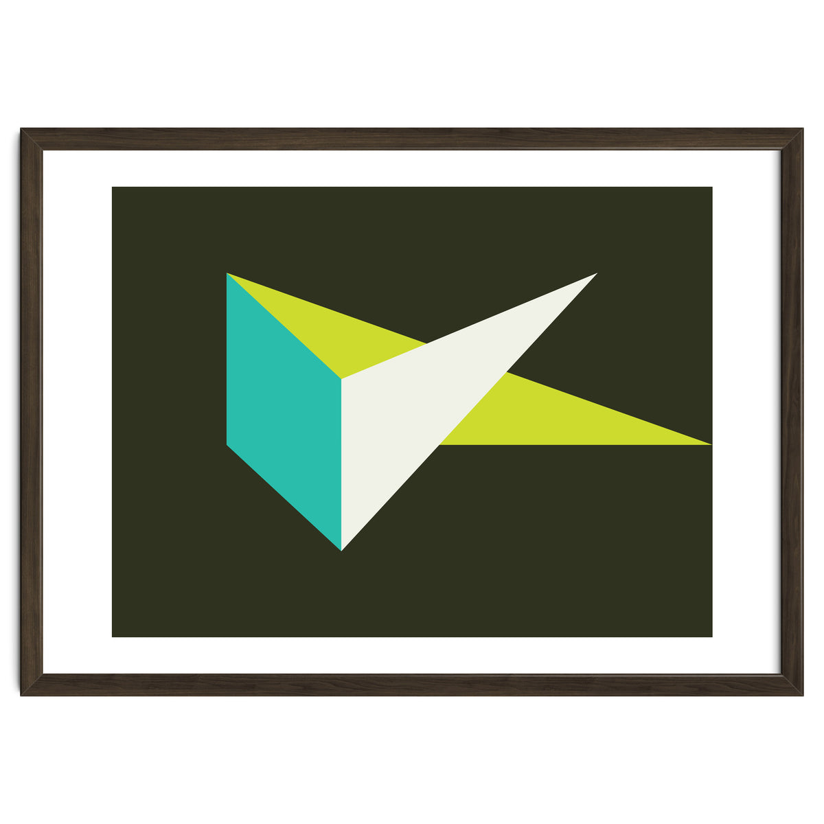 Geometric Shapes No. 67 - turquoise & lime