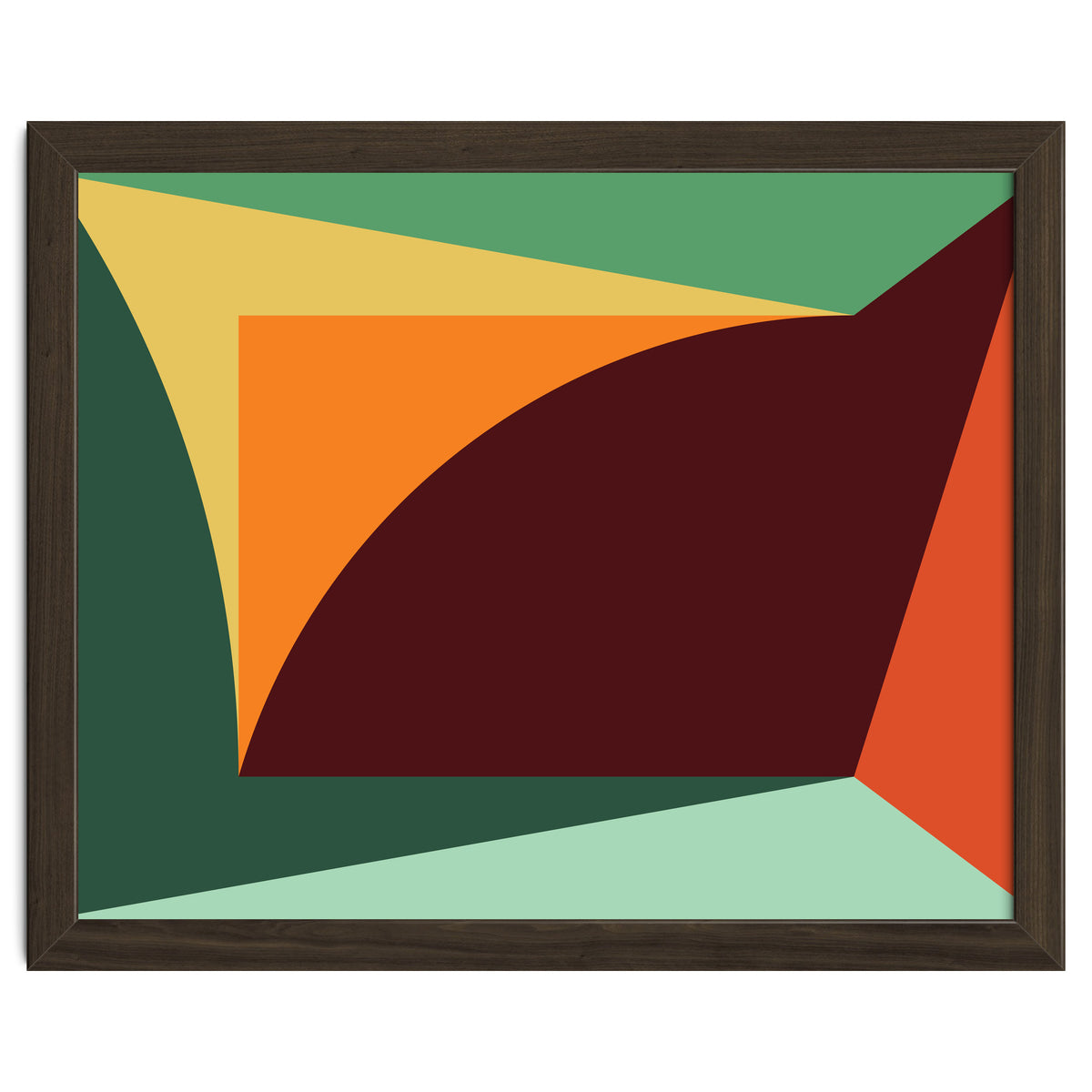 Geometric Shapes No. 18 - orange, green & purple