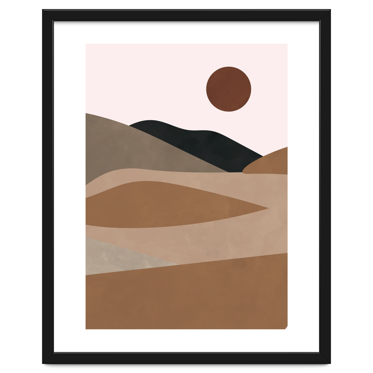 Neutral Mid Century Montain Hills