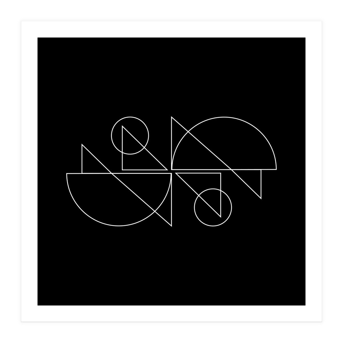 Tandem Cyclists | modern geometric (Print Only)