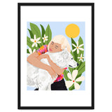 All You Need Is Love & A Dog | Pets Urban Jungle Bohemian Woman Illustration thumbnail