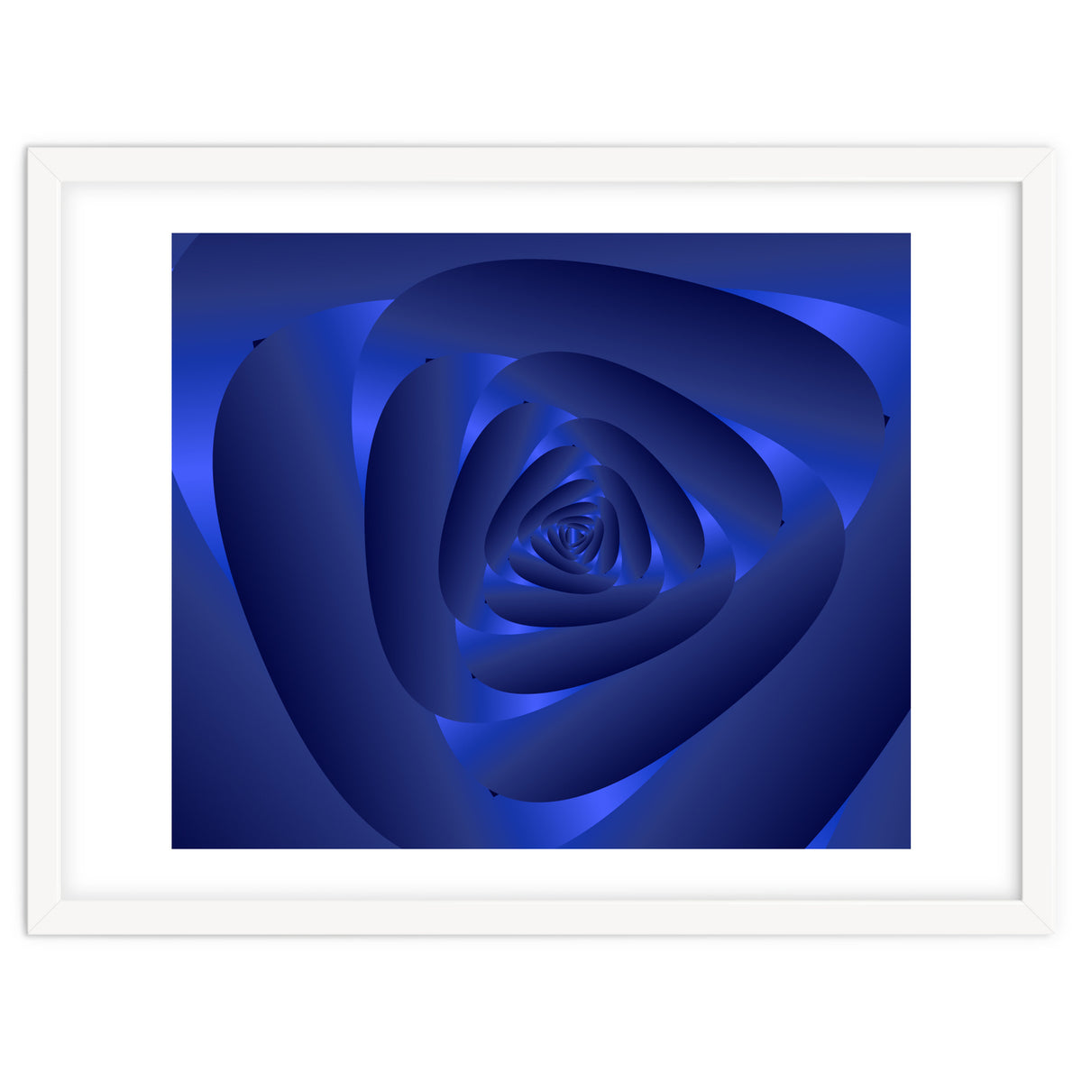 Blue Color Rose Spiral Pattern
