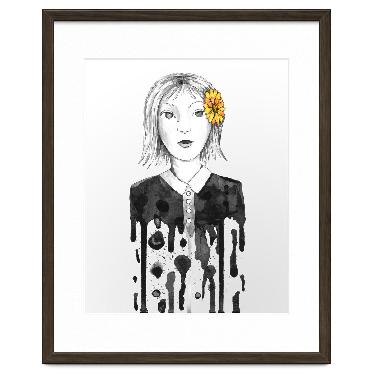 Flower dripping girl