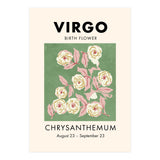 Virgo Birth Flower Chrysanthemum (Print Only) thumbnail