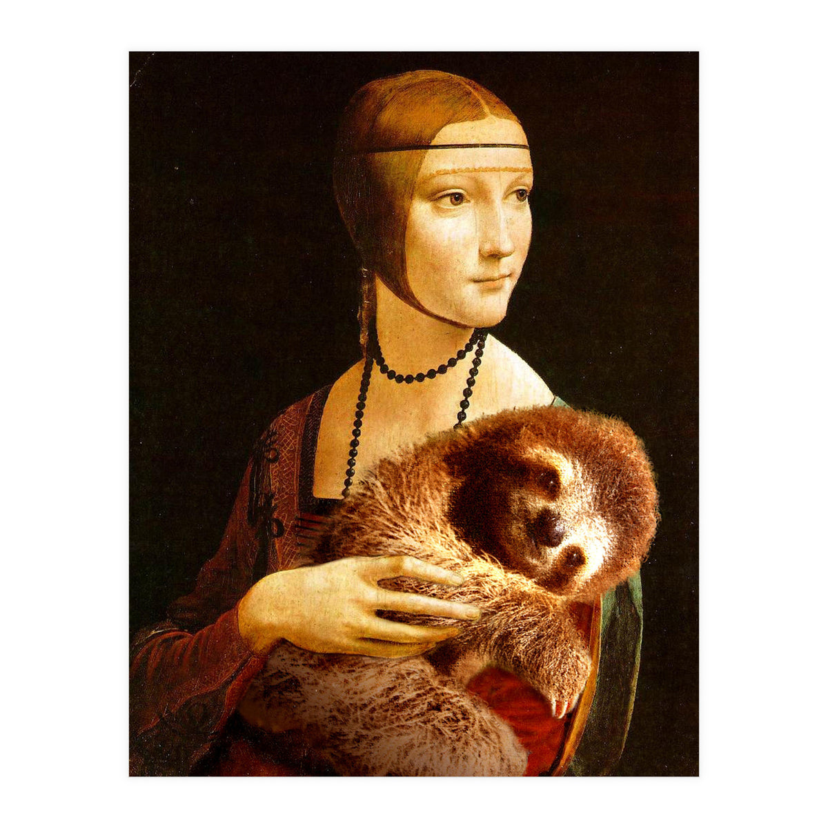 Lady With A Sloth (Print Only)