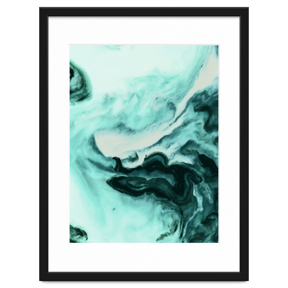 Abstract marbling mint