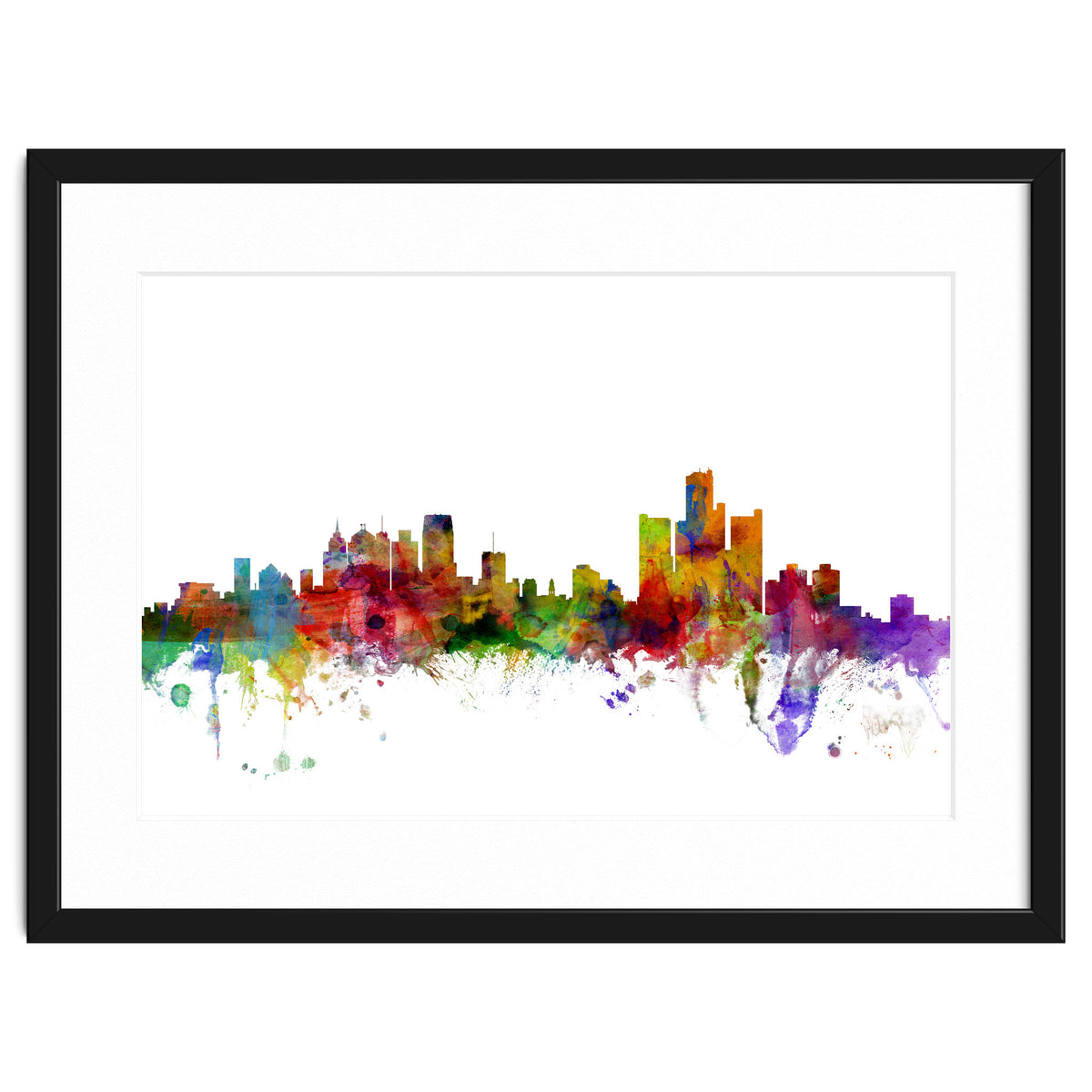 Detroit Michigan Skyline