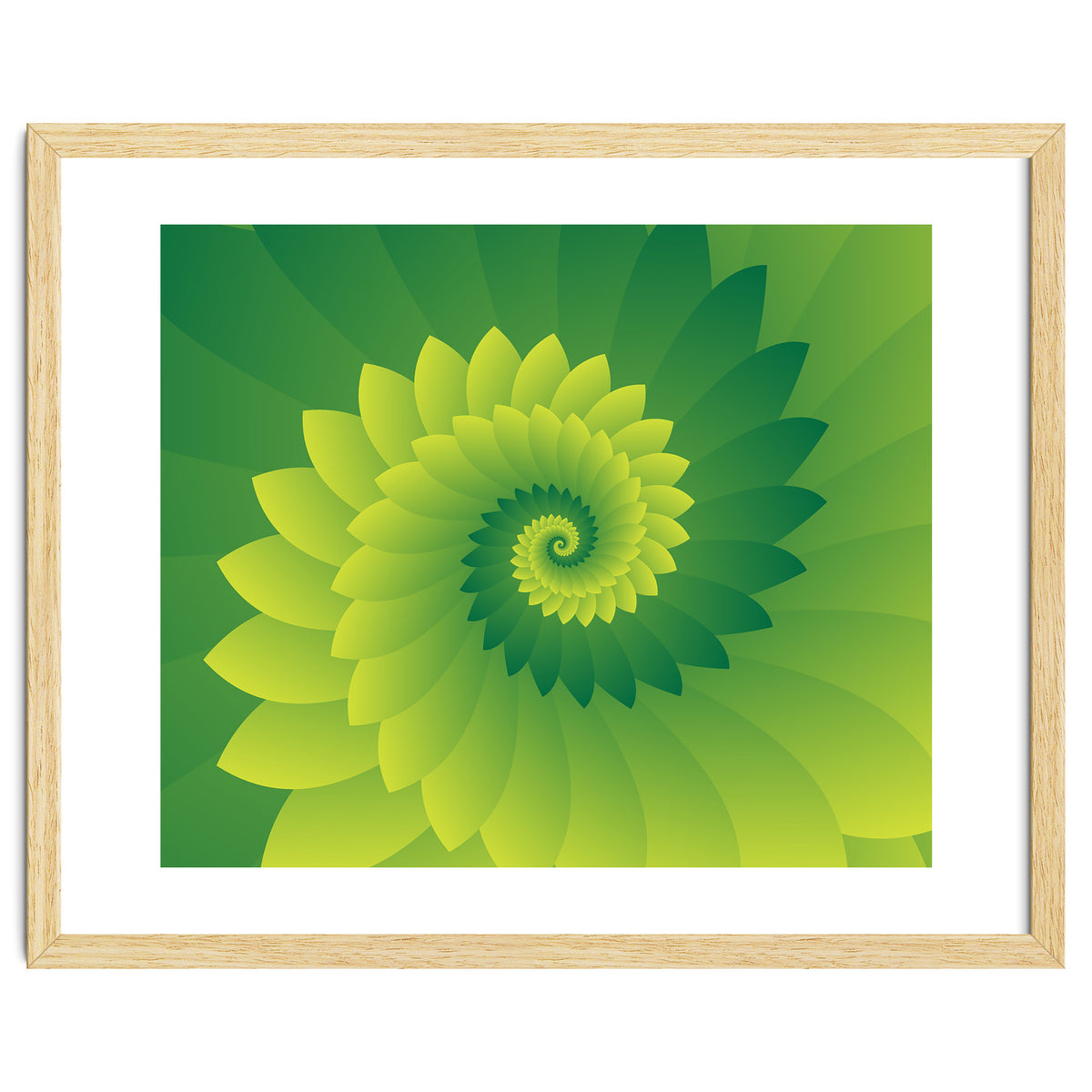 Abstract Digital GREEN FLORA 3D ART