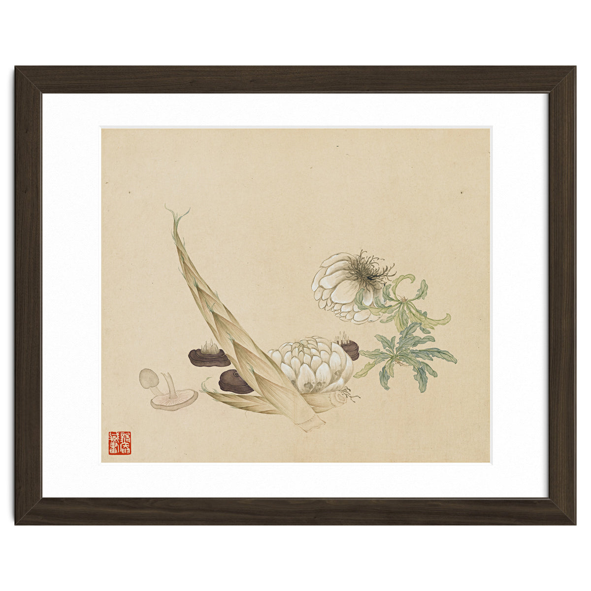 Wang Chengyu ~flowers, Vegetables, Lilies, Bamboo Shoots, Leaves, Mushrooms, Vegetables