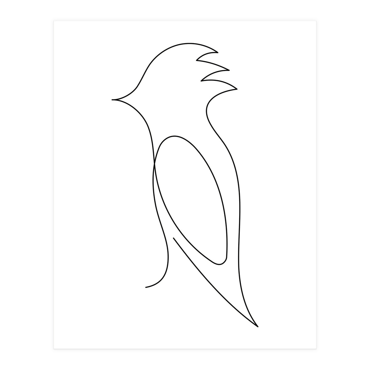 One Line Art Bird (Print Only)