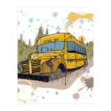 Abandoned school bus sketch (Print Only) thumbnail