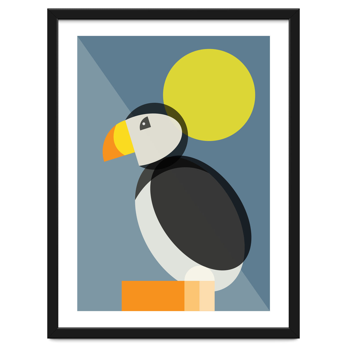 Mid Century Geometric Puffin