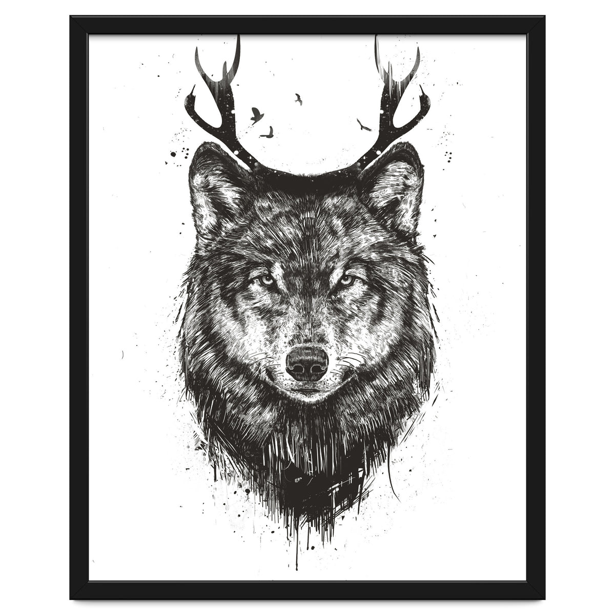 Deer Wolf Bw