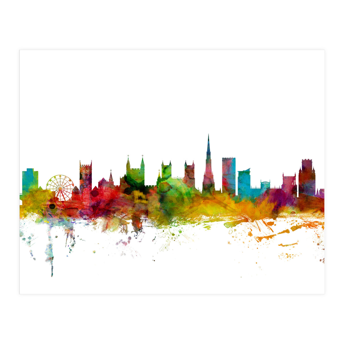 Bristol England Skyline (Print Only)