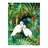 To Me, You're The Perfect Heron, Tropical Jungle Wildlife Animals Birds, Botanical Stork Painting (Print Only) thumbnail
