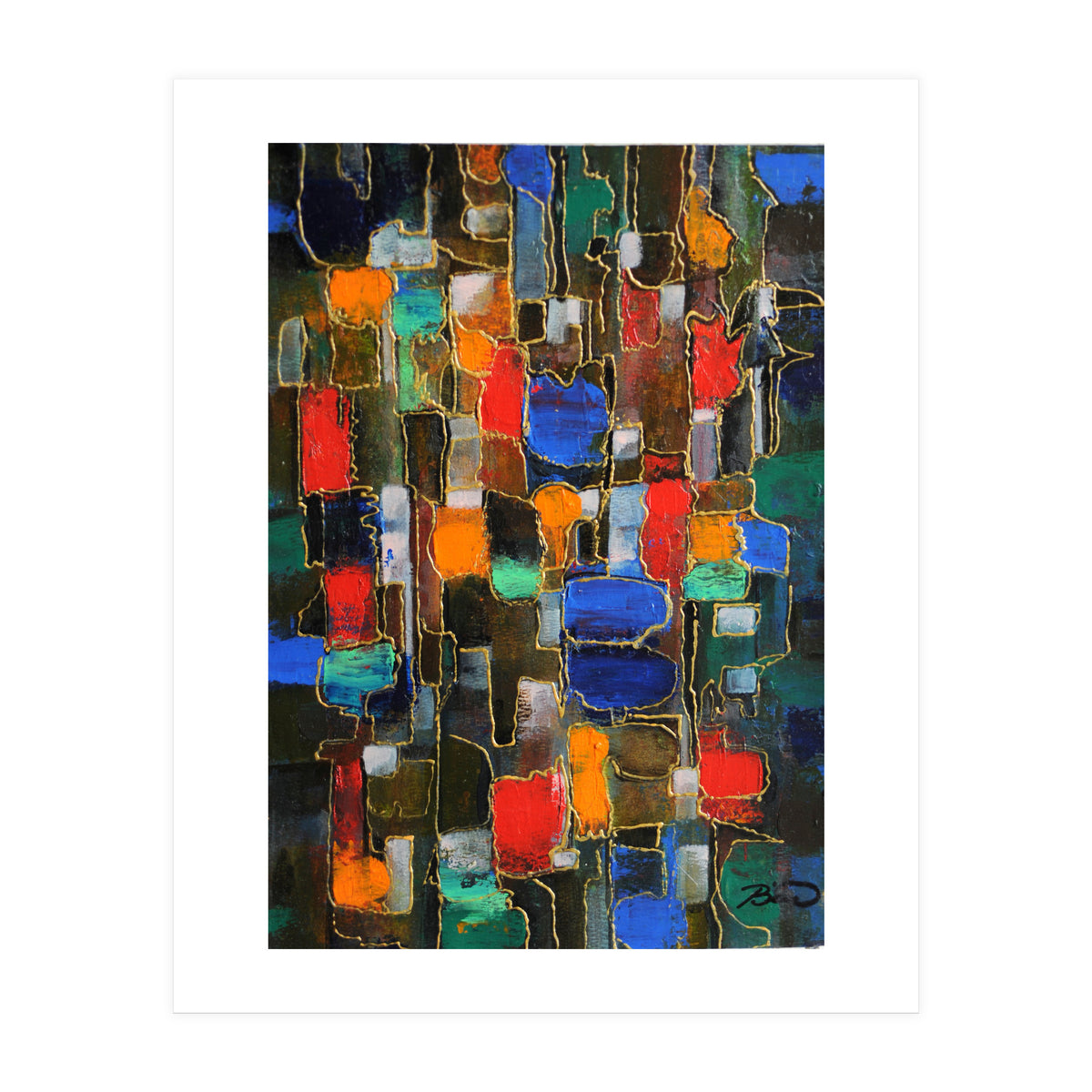 Abstract Brooklyn...38x28.cm. Acrylic (Print Only)