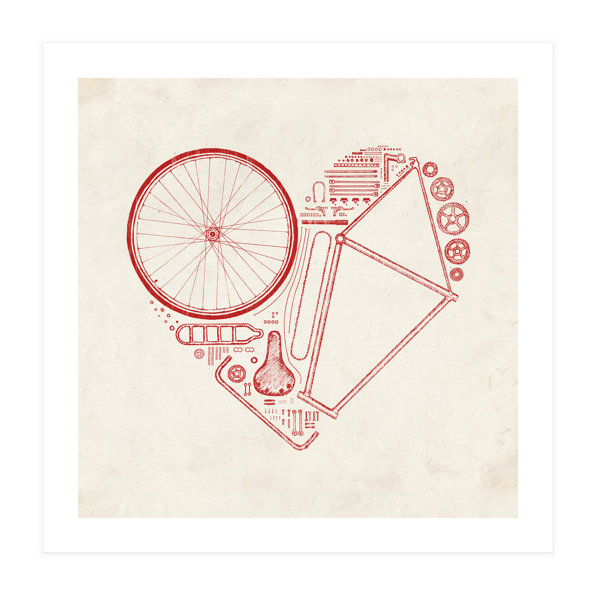 Love Bike Red (Print Only)