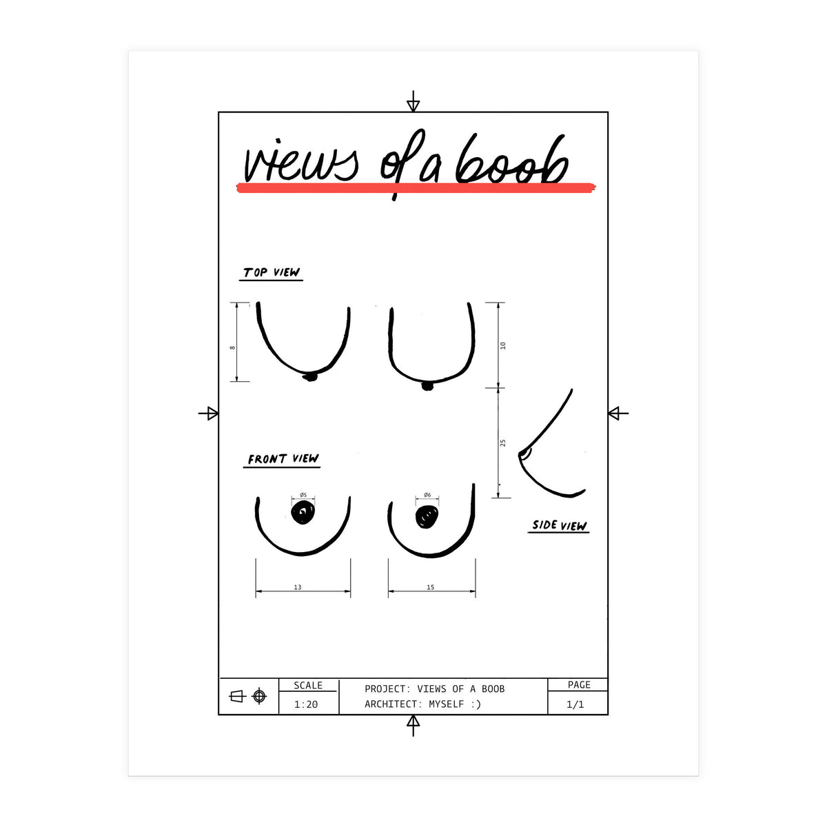 Views of a boob (Print Only)