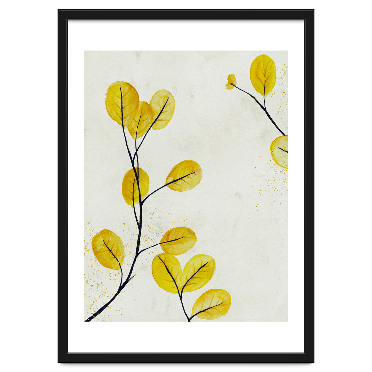 Golden birch leaves