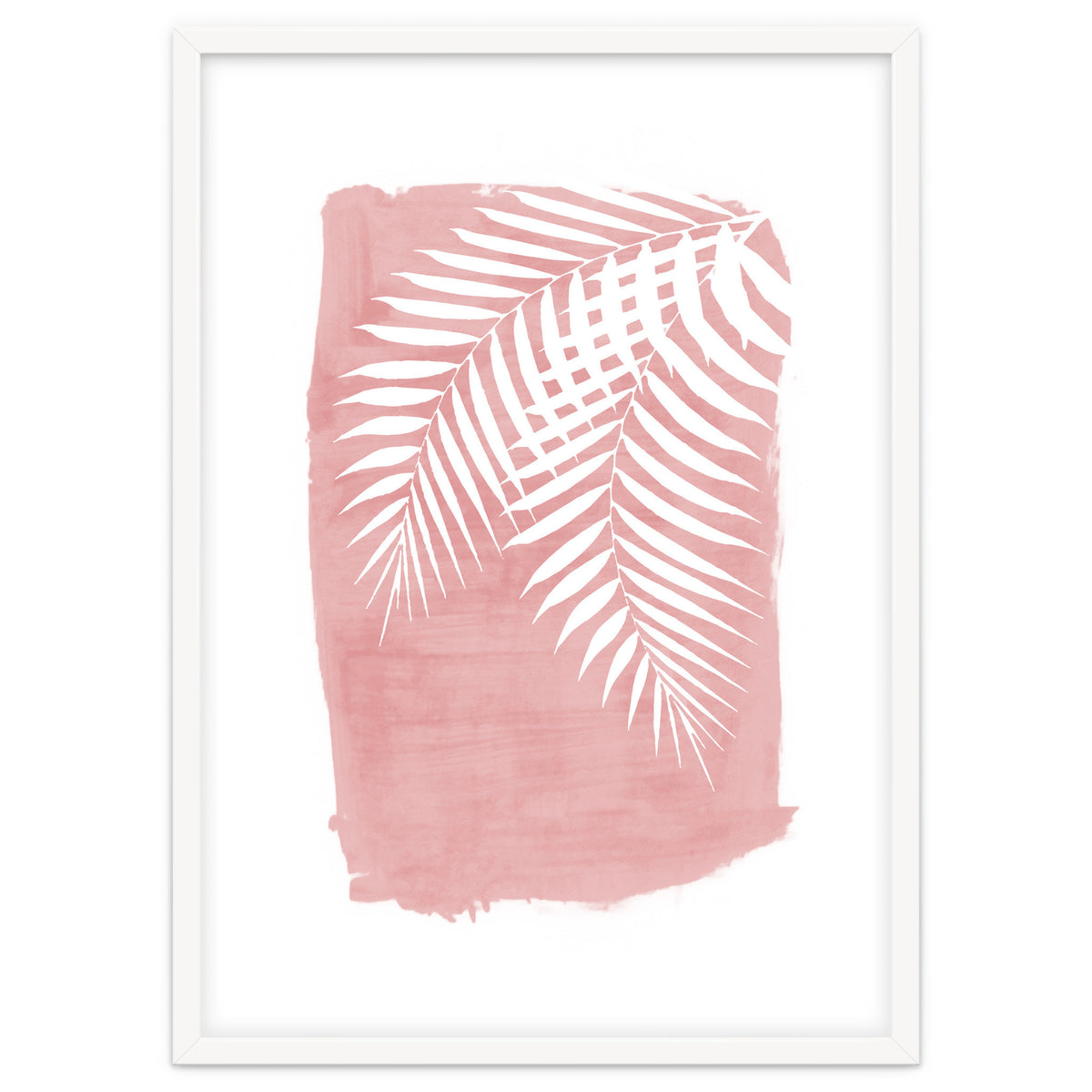 Palm Leaves On Pink