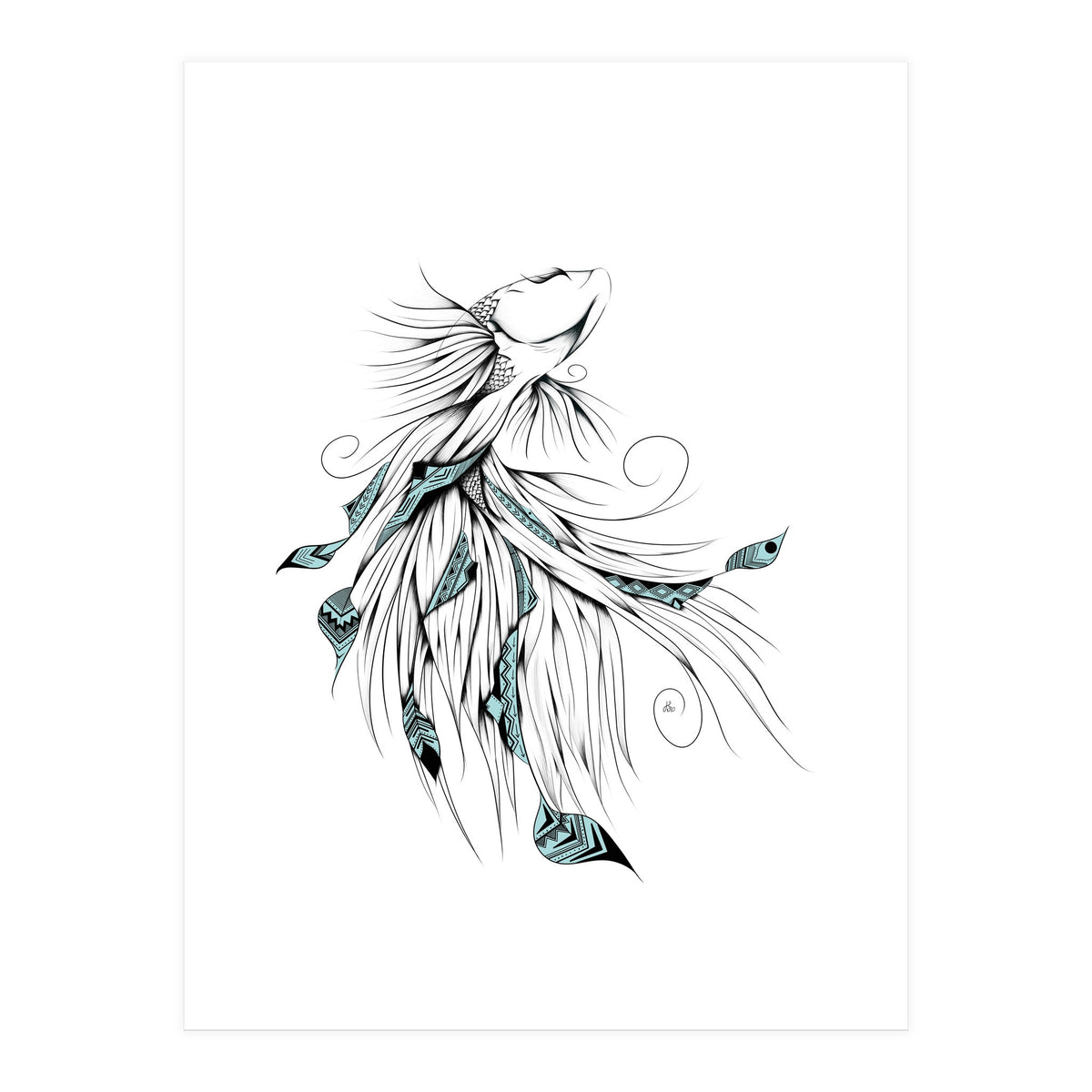 Poetic Betta Fish (Print Only)