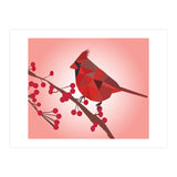 Northern Cardinal Bird Low Poly Art  (Print Only) thumbnail
