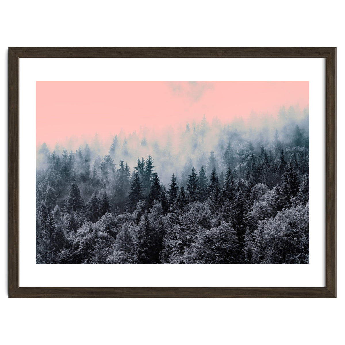Forest in gray and pink