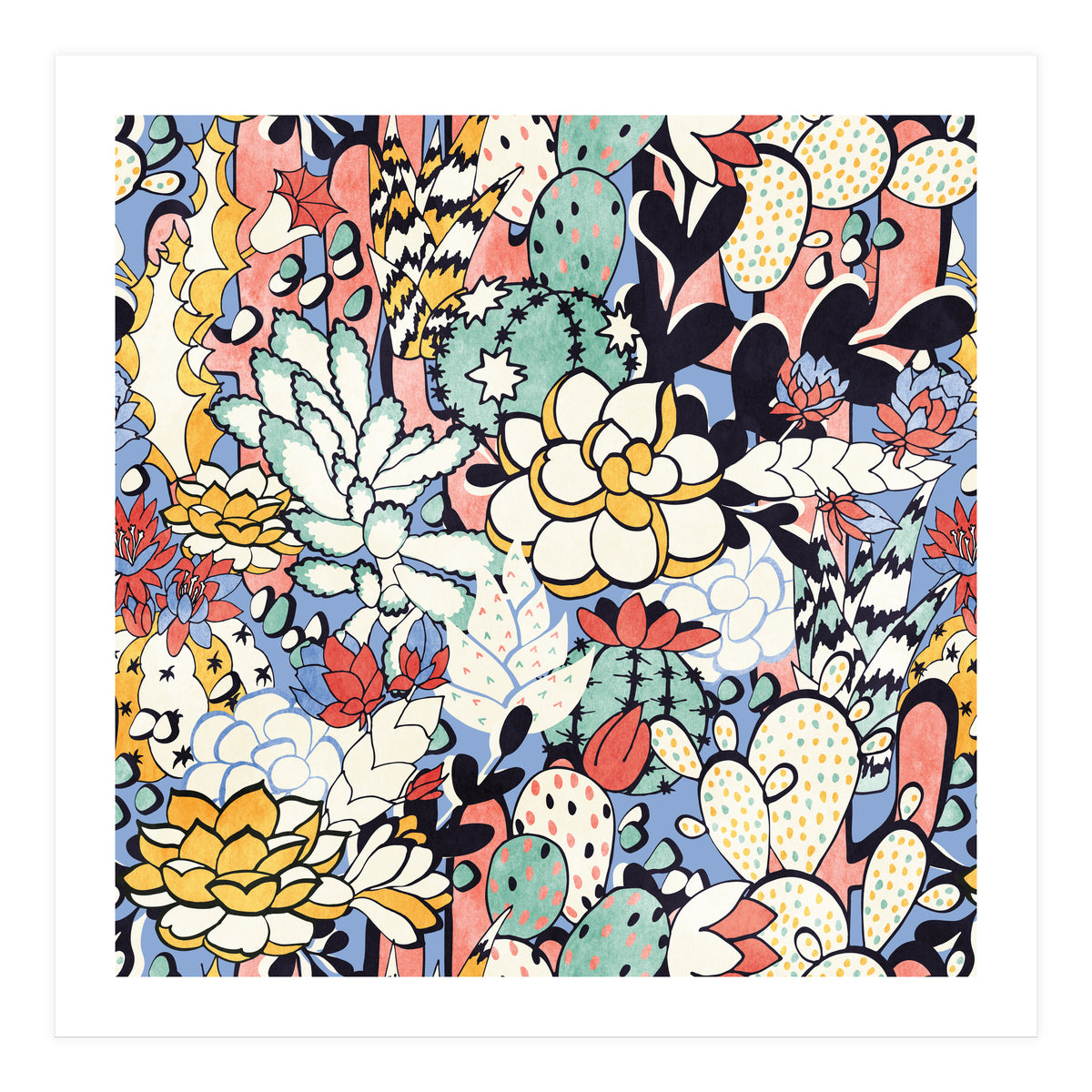 Blue Sky Succulents (Print Only)