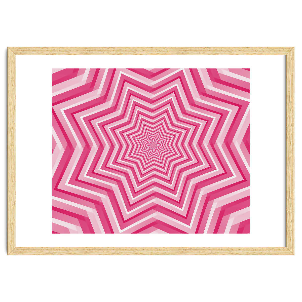 Abstract Pink Geometric Design Art