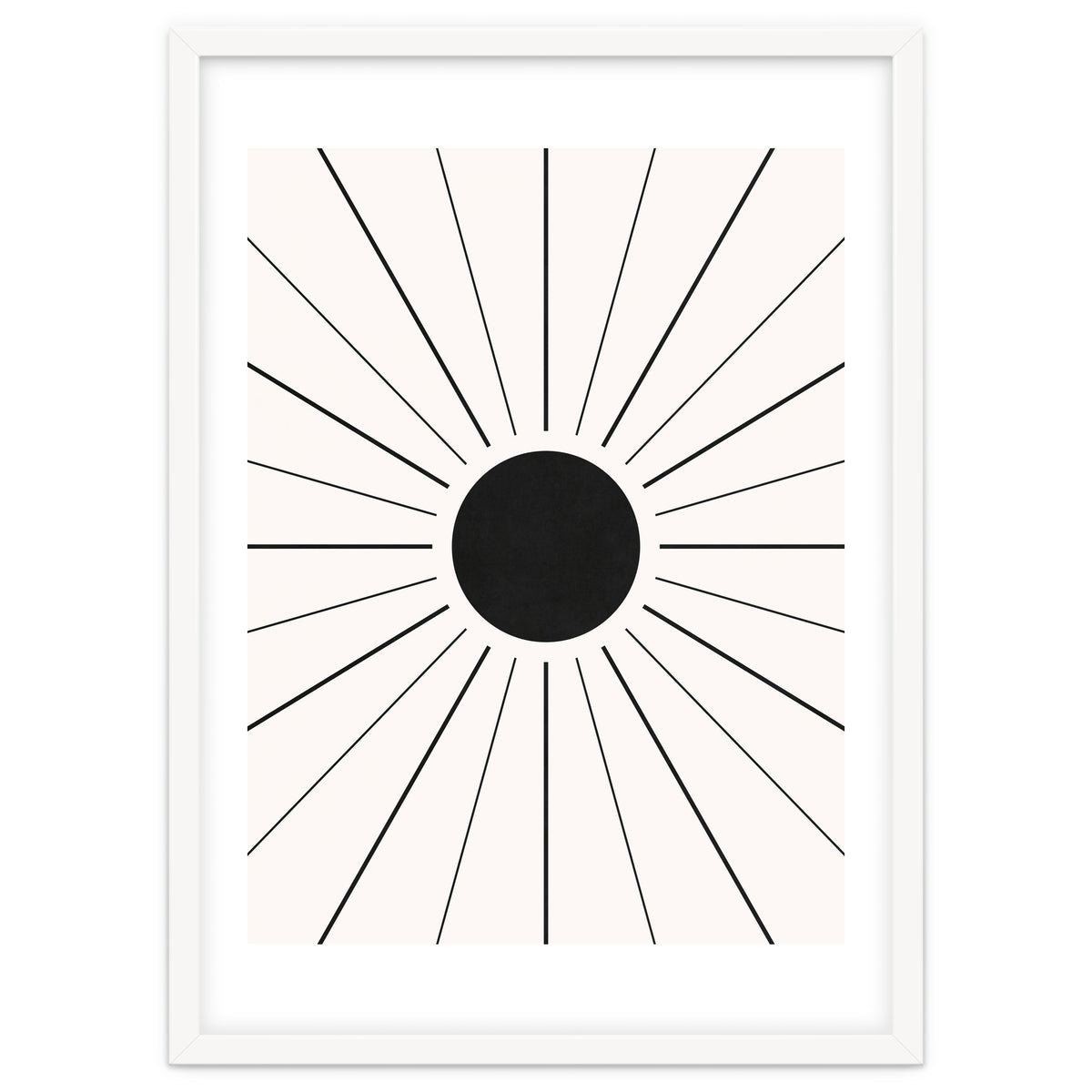 SUN IN LINES - BLACK