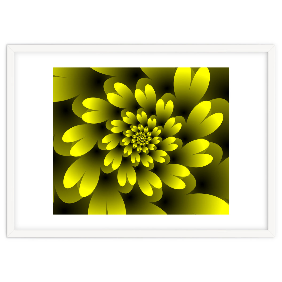Yellow Floral Satin Wallpaper
