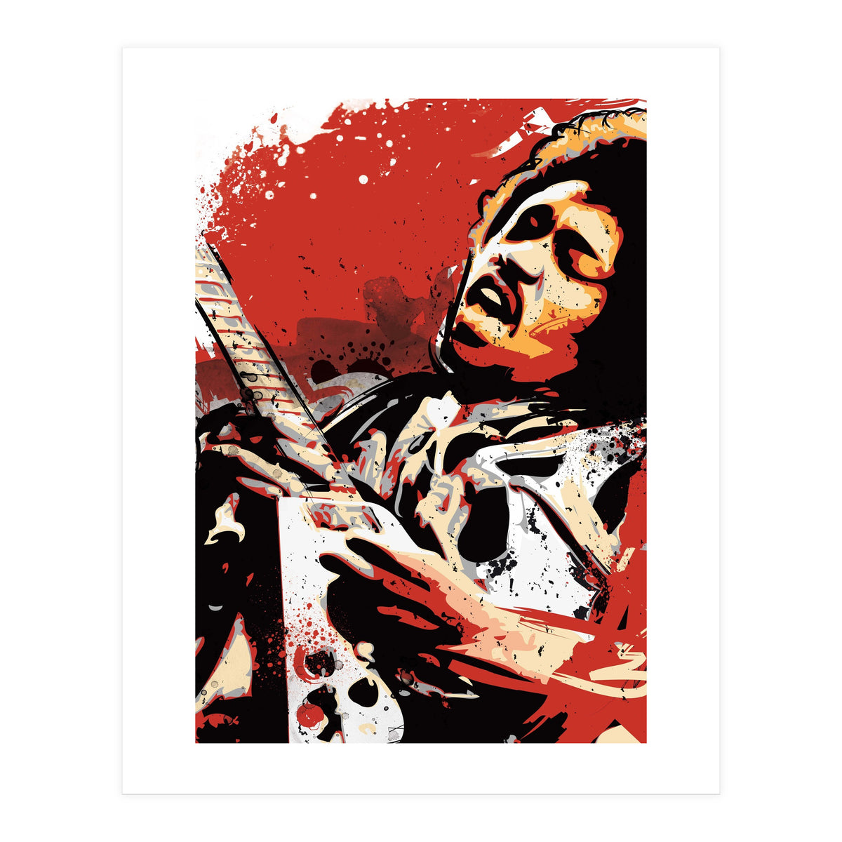 Jimi Hendrix pop art poster (Print Only)