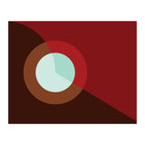 Geometric Shapes No. 2 - deep reds & turquoise (Print Only) thumbnail