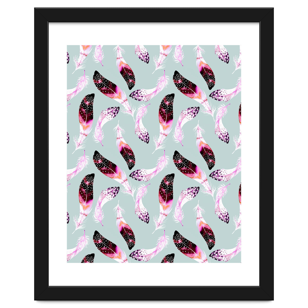 Bohemian pattern of feathers