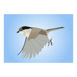 Willow Tit Bird Low Poly Art (Print Only) thumbnail