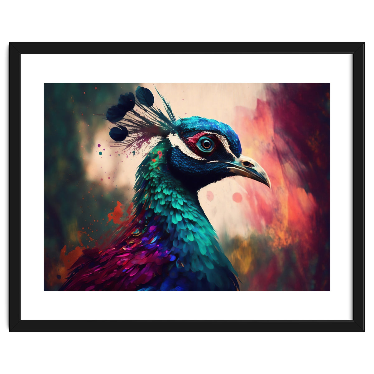 Peacock Bright Modern Painting