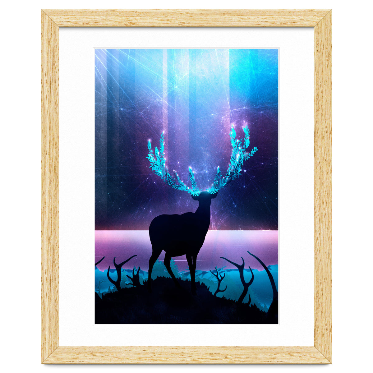 Greenery Deer - Sterling Magenta