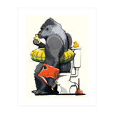 Gorilla on the Toilet, Funny Bathroom Humour (Print Only) thumbnail