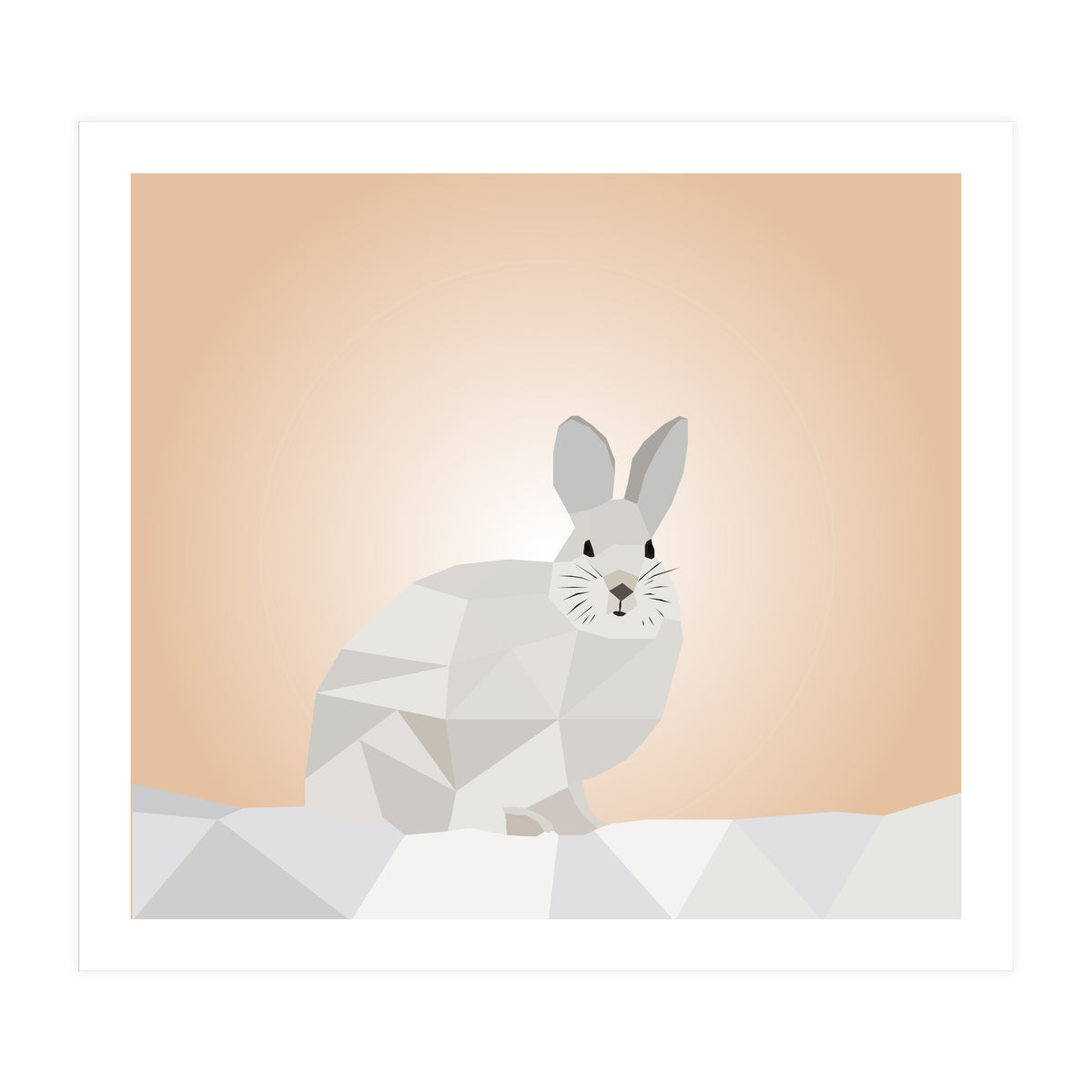 Rabbit Low Poly Art (Print Only)