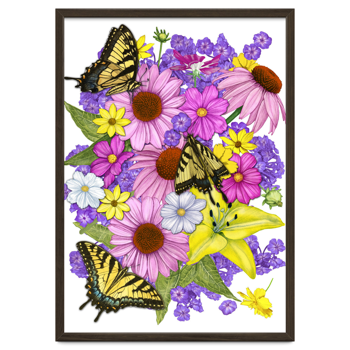 Corn Flowers and Swallowtails